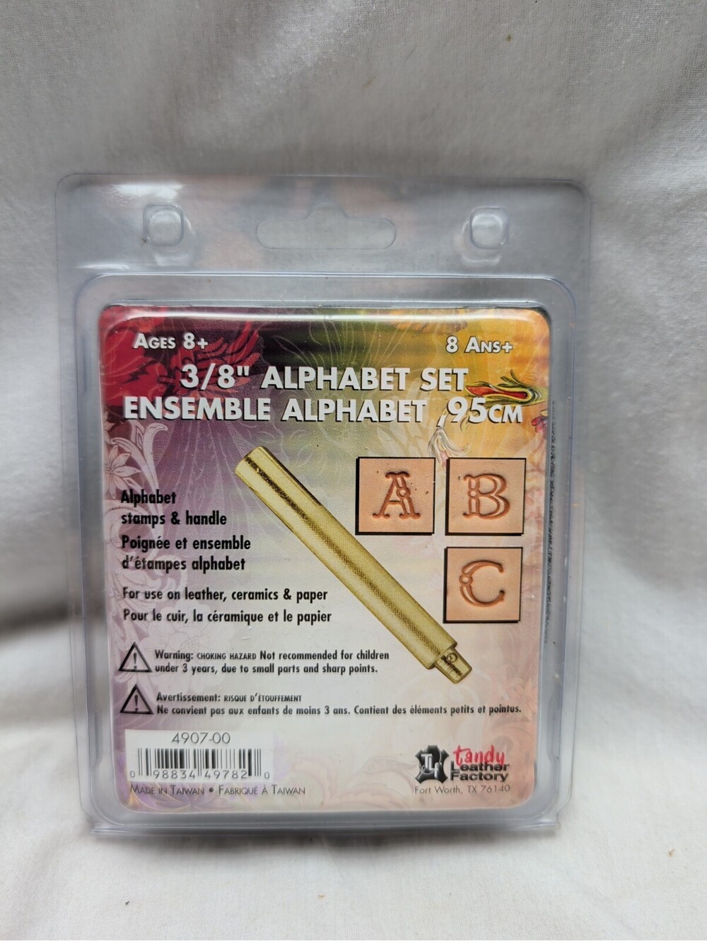 Tandy Leather Ensemble  Alphabet Stamp Set  27 Pc 3/4" 8131-00 Open Box.
